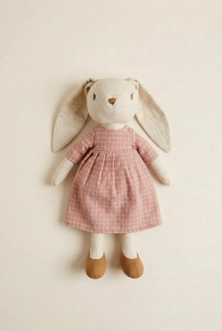 Pink Dress Bunny Plush Toy