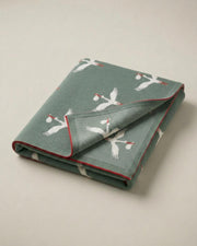 Stork Cotton Knit Baby Blanket