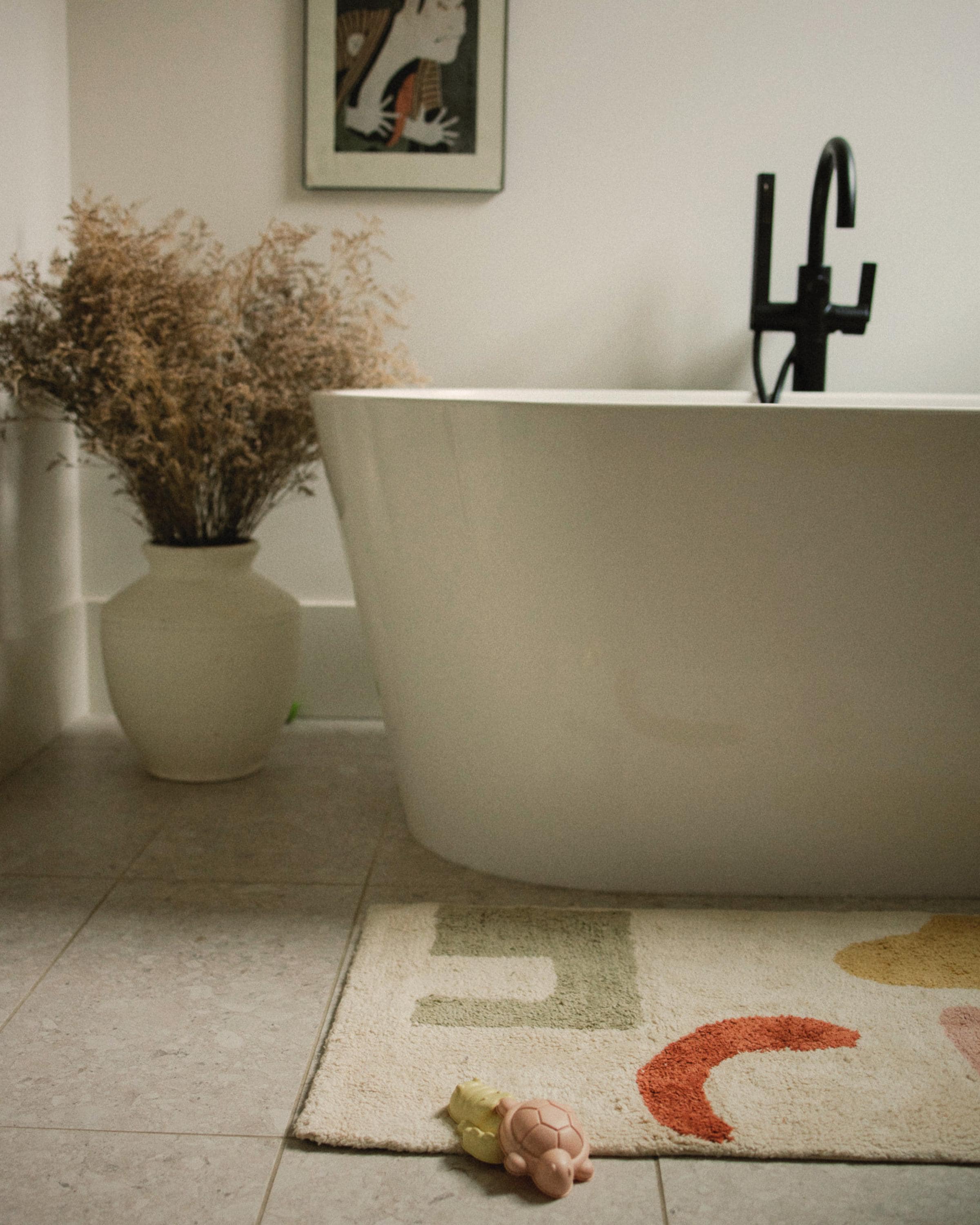 Abstract Shapes Tufted Bath Mat