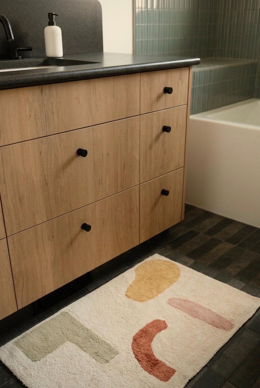 Abstract Shapes Tufted Bath Mat