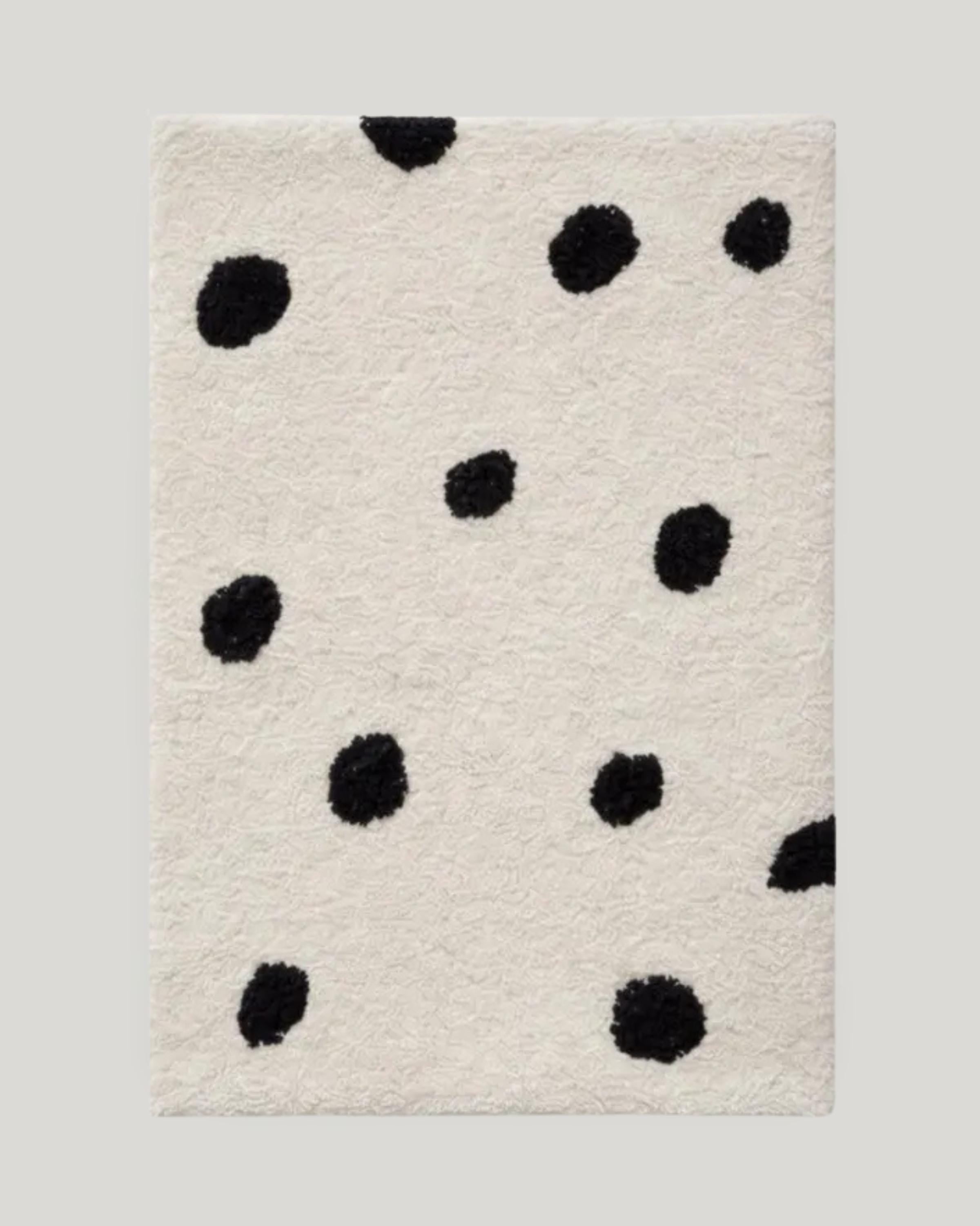 Cream Polka Dot Bath Mat