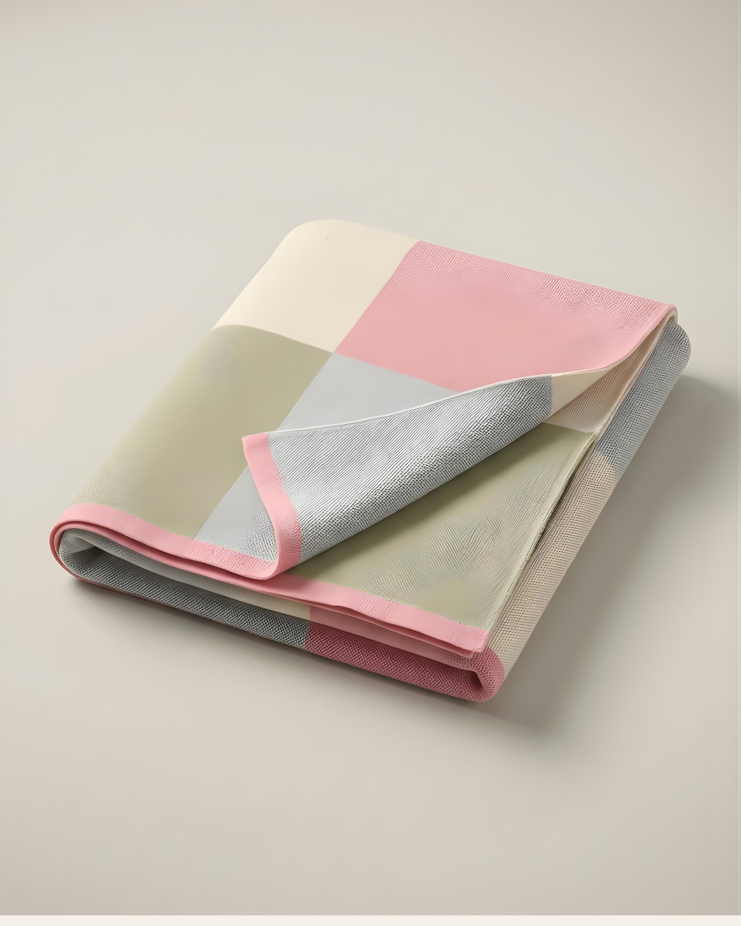 Pastel Checkered Cotton Baby Blanket