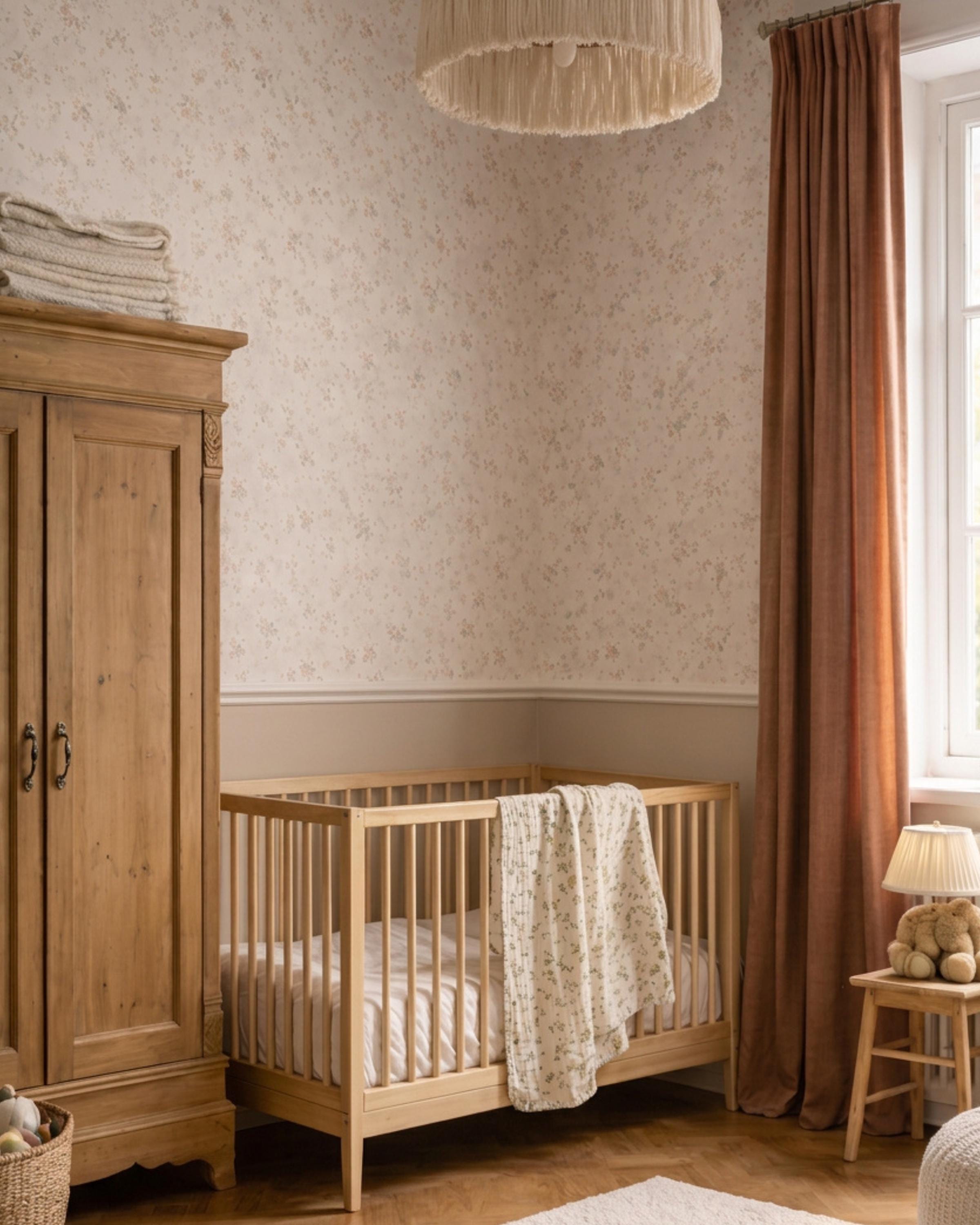 Floral Cotton Muslin Baby Blanket