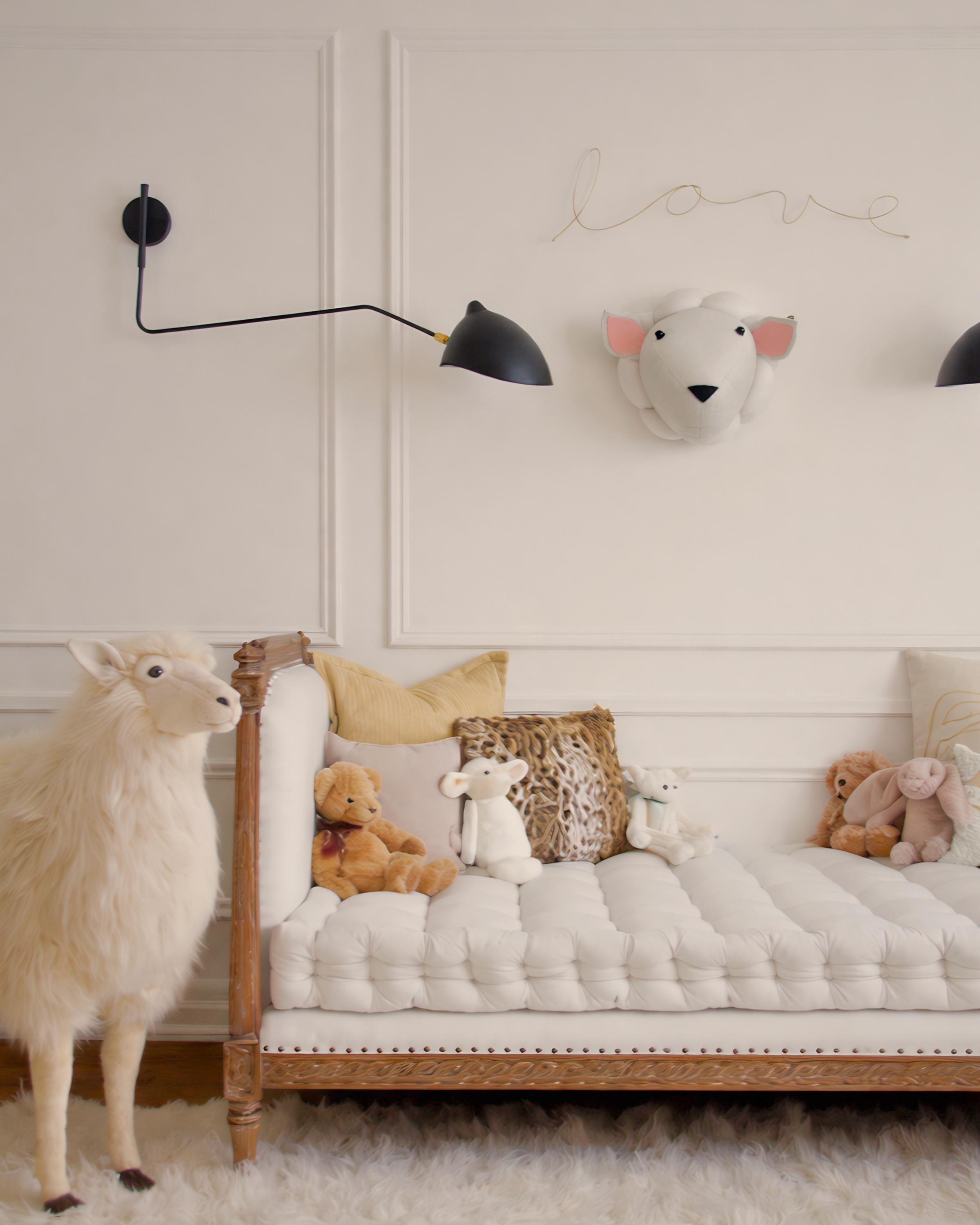 Lolly the Lamb – Felt Animal Wall Mount