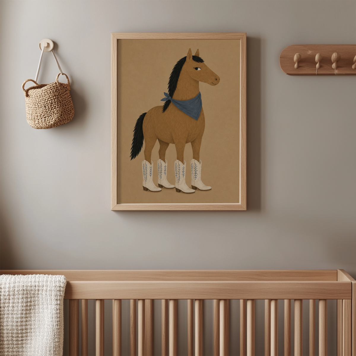 Cowboy Horse Wall Art Poster