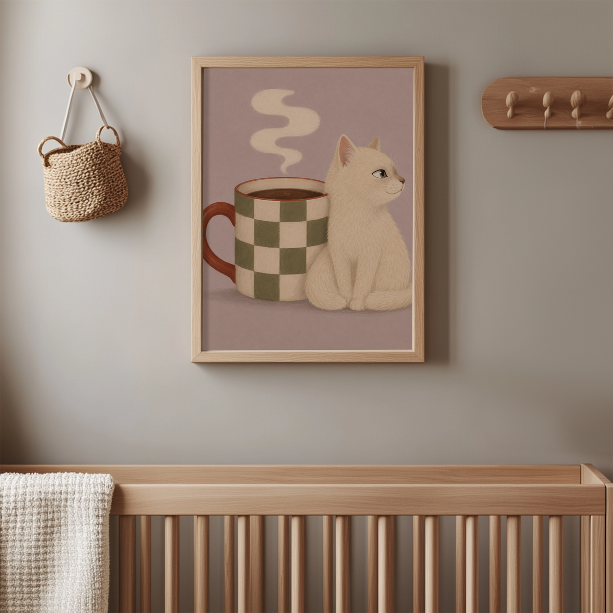 Cozy Kitten Wall Art Poster