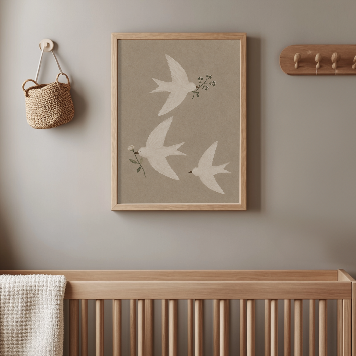 Bird Wildflower Wall Art Poster