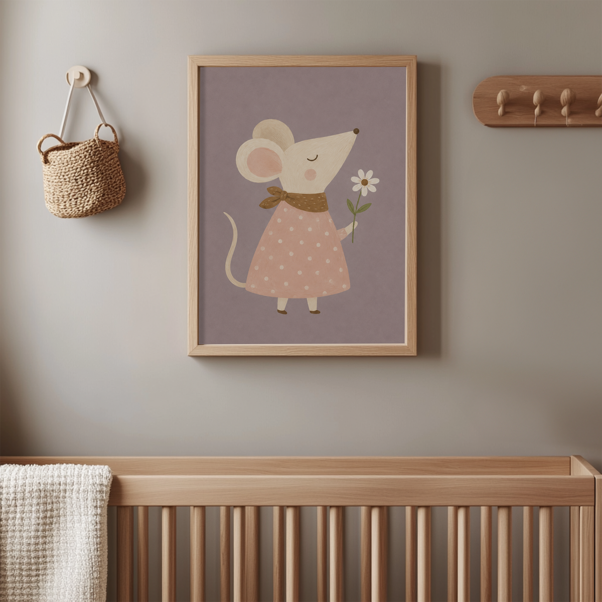 Mouse Daisy Wall Art Poster