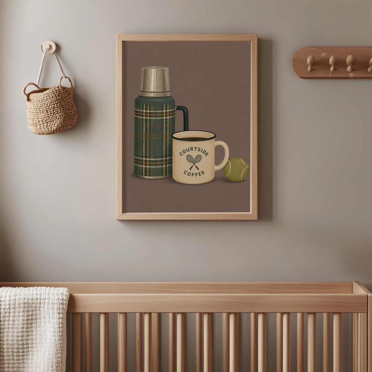 Tennis Coffee Wall Art Poster